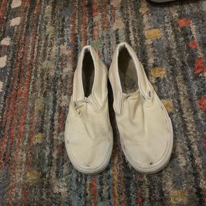 White slip on vans